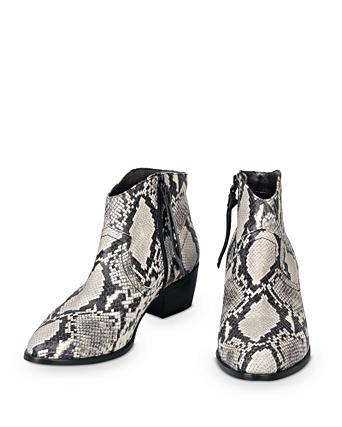 ankle boots snake print