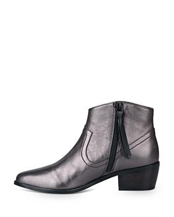 metallic ankle boots