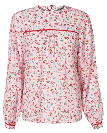 oliver bonas red ditsy floral dress