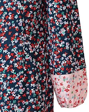 oliver bonas red ditsy floral dress