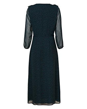 green spot midi dress