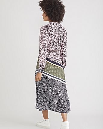 oliver bonas leopard print midi dress