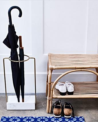 Rattan Hallway Storage Bench Oliver Bonas