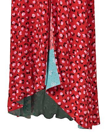 oliver bonas red ditsy floral dress