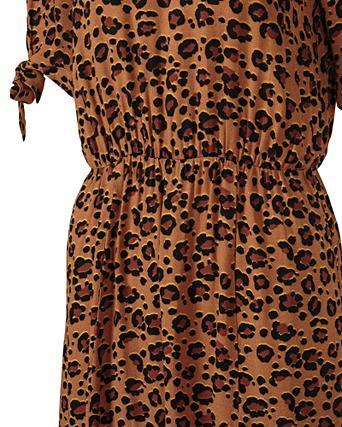 oliver bonas leopard print midi dress