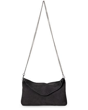 gray suede crossbody bag