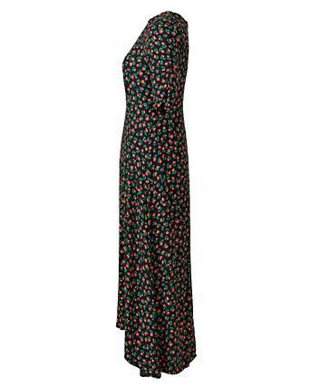 oliver bonas red ditsy floral dress