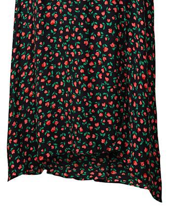 oliver bonas red ditsy floral dress