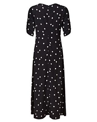 black spotty dress