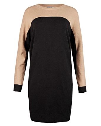 block colour jumper dress