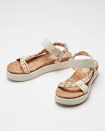 white sporty sandals