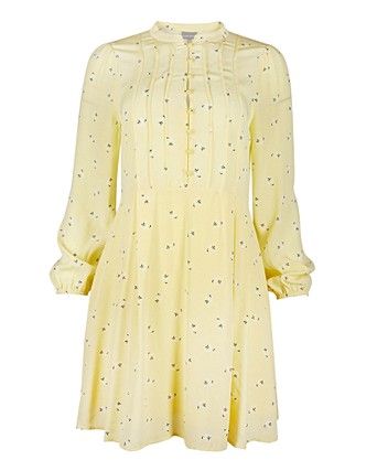 Floral Print Yellow Mini Dress | Oliver 