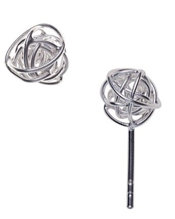 Silver Wire Ball Studs Oliver Bonas