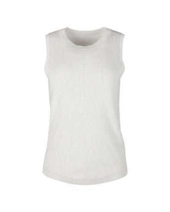 white knitted vest top