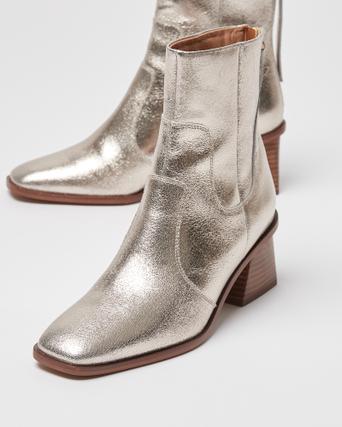 metallic boots
