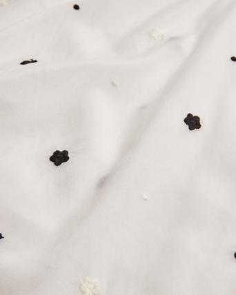 Embroidered Florals Statement Collar White Blouse Oliver Bonas