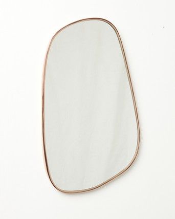 Rose Gold Pebble Wall Mirror Large, Rose Gold Round Pebble Wall Mirror Large