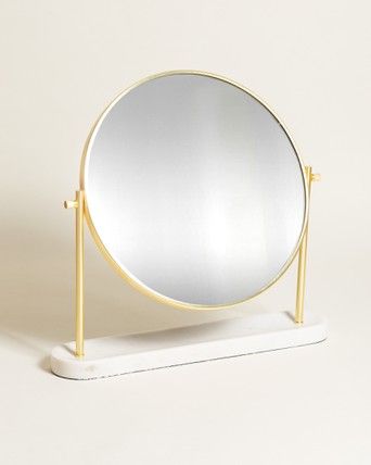 Gold Metal Dressing Table Mirror Large, Large Mirror On Stand For Dressing Table