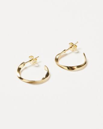 Spiral Twisted Hoop Earrings Oliver Bonas