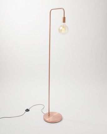Celio Copper Floor Lamp Oliver Bonas, Standard Floor Lamp Shade Sizes Philippines