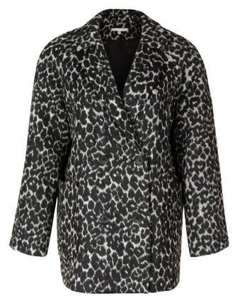 gray leopard print coat