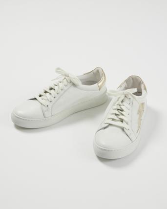 Lightning Bolt White Leather Trainers | Oliver Bonas