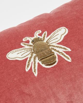 pink bee cushion