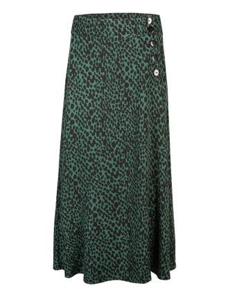 leopard skirt green