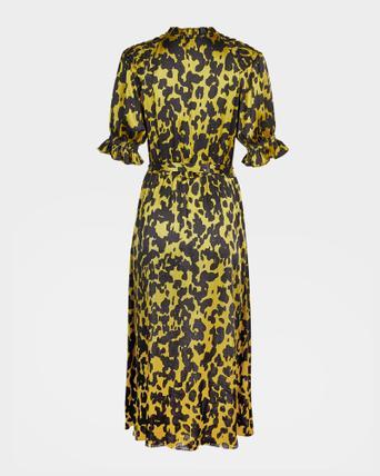 m&s yellow animal print dress