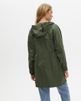 Long Line Khaki Green Jacket | Oliver Bonas