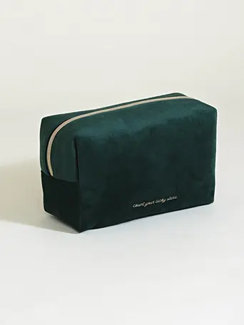 Velvet Constellation Green Makeup Bag Large Oliver Bonas