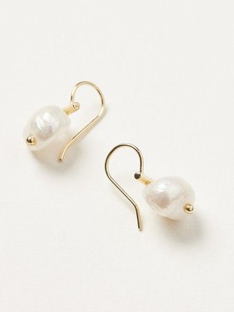 Almeta Freshwater Pearl & Bar Drop Earrings | Oliver Bonas