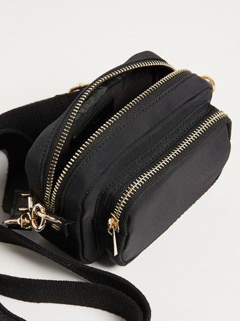 Milani Black Fabric Crossbody Camera Bag Small | Oliver Bonas