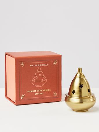 30 Incense Cones Gift Pack With Free Brass Burner – 30 Assorted Fragrances – British Made By Razzmatazz