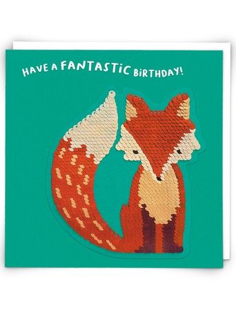 Blank Skateboard Foxes Card Birthday Get Well Congratulations Animal Party 