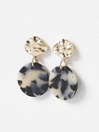Face Resin Earrings in Dark Blue Jewelry gift idea!