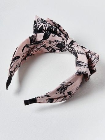 Pink scarf  band  headband neck bow wrap wrist bracelet hair tie for hat purse skinny geometric graphic patchwork cherry blossom