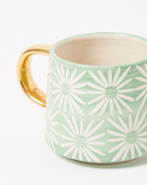 oliverbonas.com | Kalani Green Ceramic Mug