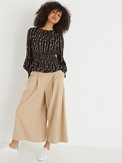 Bay Camel Brown Wide Leg Trousers | Oliver Bonas