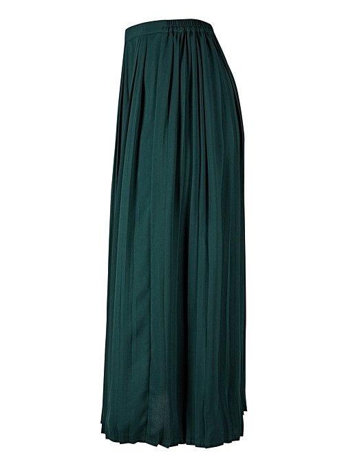 Panlima Green Pleated Midi Skirt | Oliver Bonas