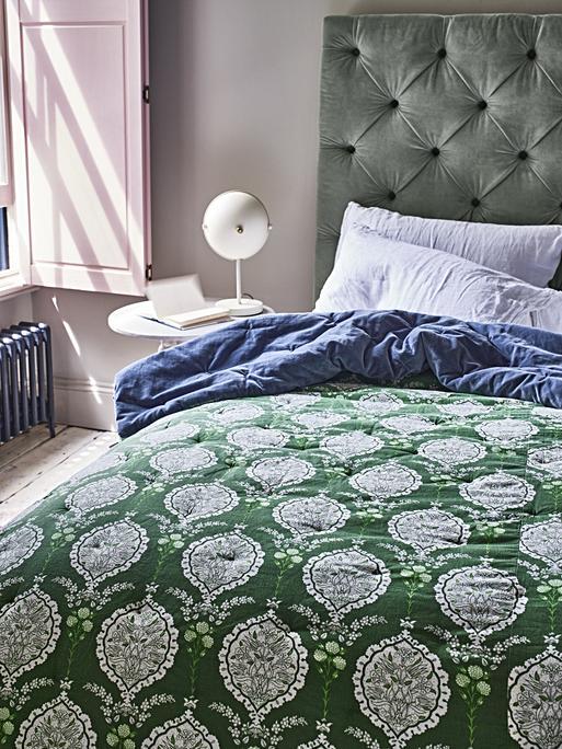 Paisley & Velvet Double Bedspread Oliver Bonas