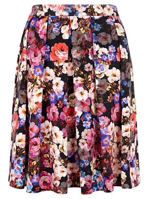 Dutch Master Floral Print Pleated Skirt | Oliver Bonas