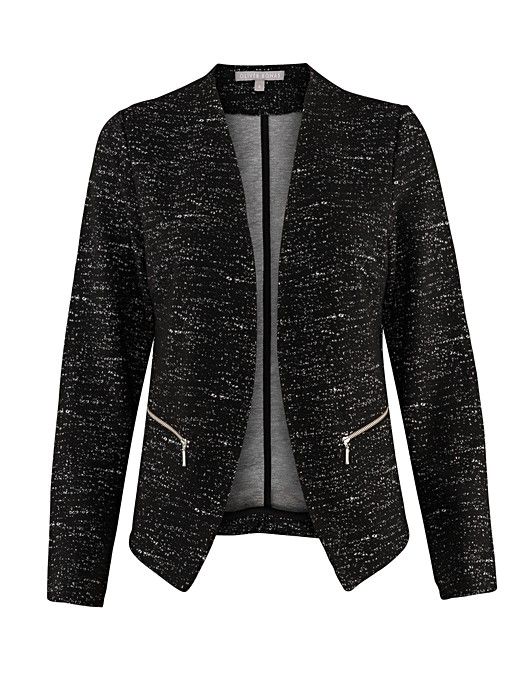 Jersey Jacquard Jacket with Zip Detail | Oliver Bonas