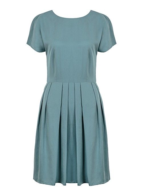 Adara Cupro Fit and Flare Dress | Oliver Bonas