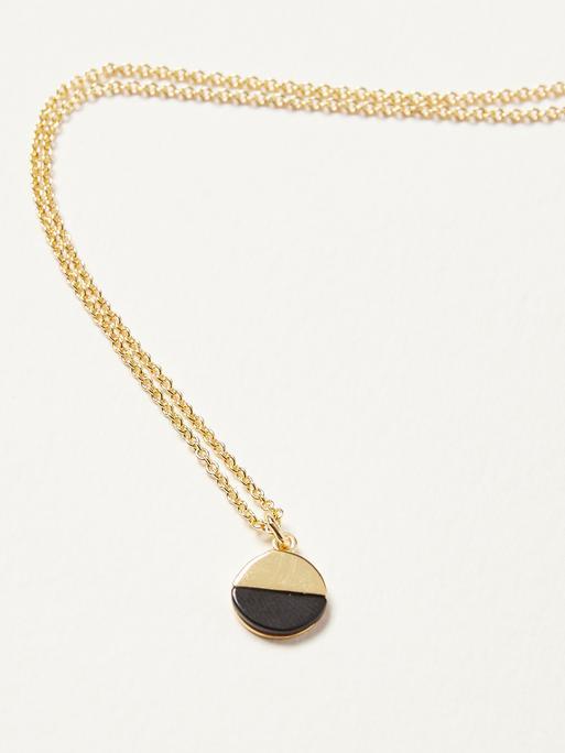 Lyca Semi Circle Pendant Necklace 