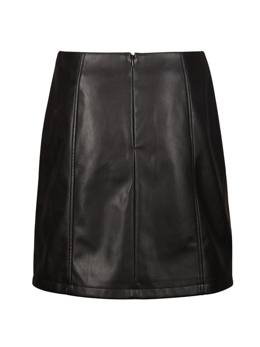 Faux Leather Black Mini Skirt | Oliver Bonas