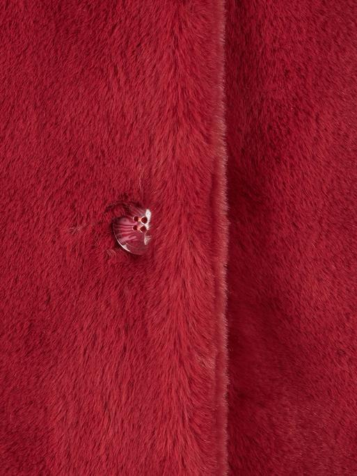 Colour Blocked Faux Fur Pink Coat Oliver Bonas