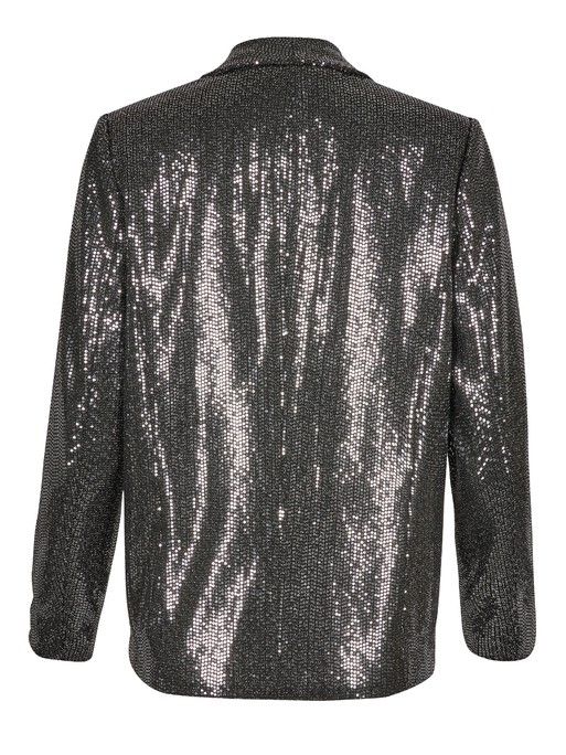 Sequin Black Long Sleeve Blazer | Oliver Bonas