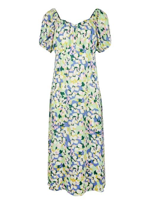 Floral Print Green Midi Dress | Oliver Bonas