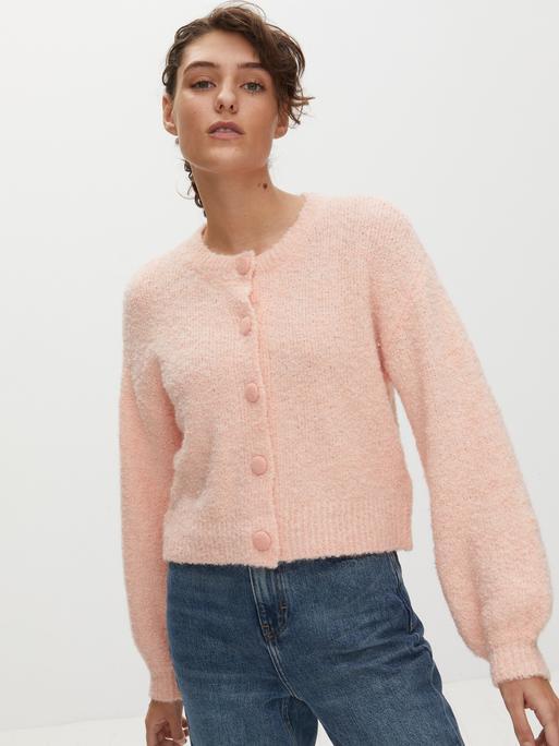 peach cardigans